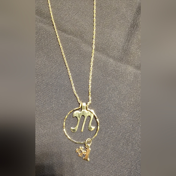 Avon 11.5 Inch Twisted Gold Tone Chain With Initial Gold Tone M - Picture 3 of 5